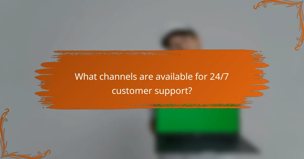 What channels are available for 24/7 customer support?